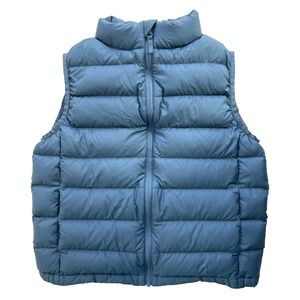 Lativ Airy Down Puffer Vest Youth 140 US 8/10 Lightweight Packable Blue Warm